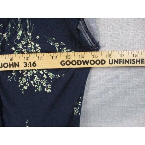 Loft Outlet Petite Floral Button-Front Dress with waist tie size 0P - Picture 4 of 9